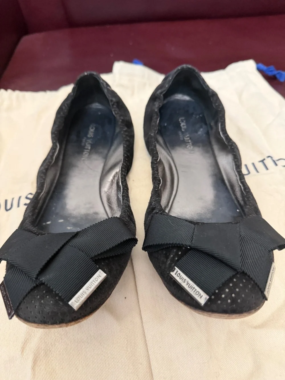LV Ballerina flat suede